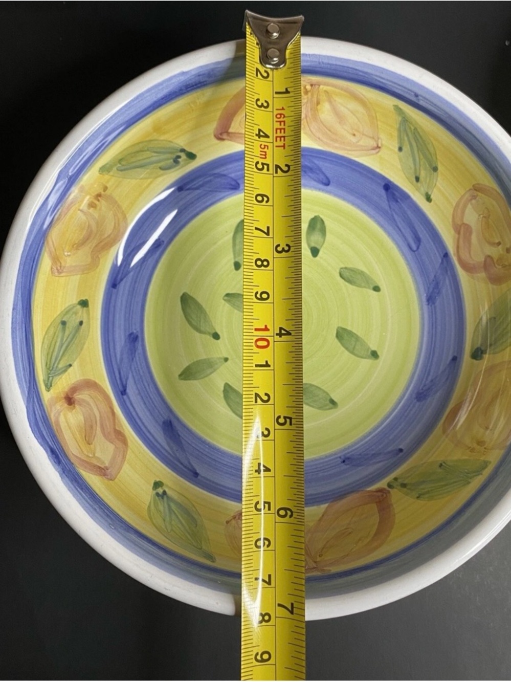 2 Caleca Fruits Soup Pasta Bowls Set Vintage Hand painted Stoneware Italy - Picture 3 of 5
